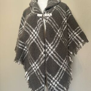 Marc New York Knit Plaid Poncho